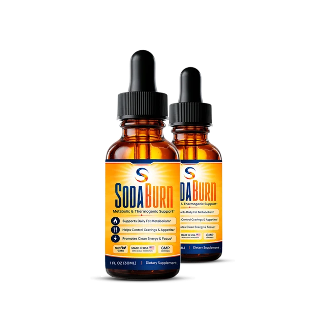SodaBurn liquid metabolism drops bottles